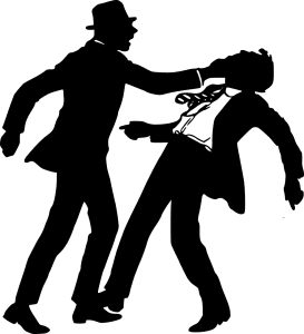 carricature of one man slapping another