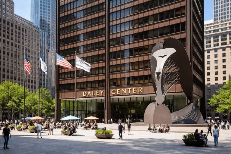 AI generated image of Richard J. Daley Center, Chicago